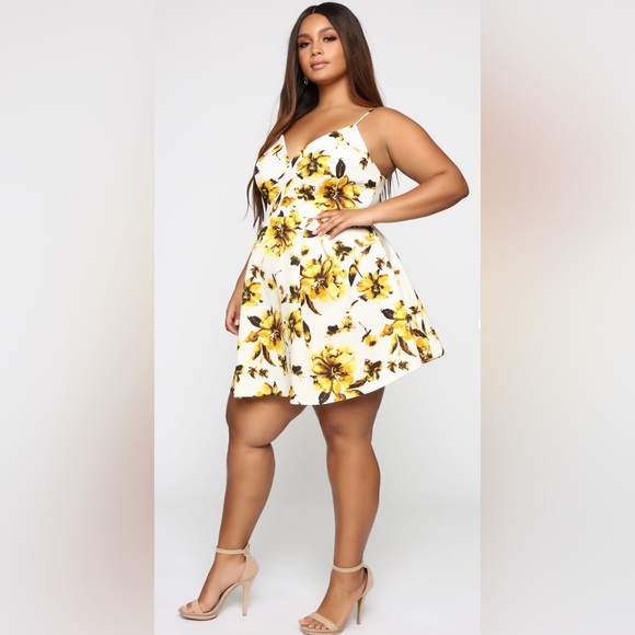 Fashion Nova Blooming Season Floral Flare Dress - Picture 6 of 8